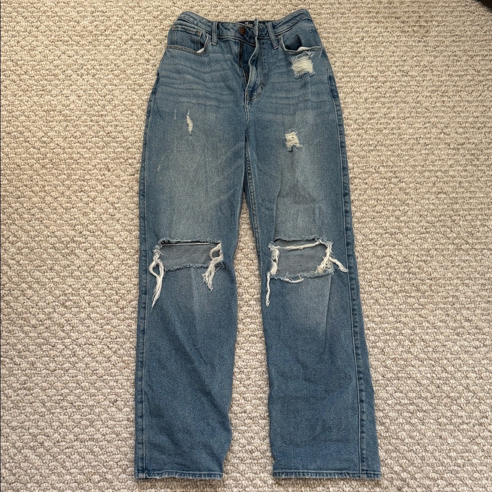 Hollister Blue Ultra High-Rise Dad Jeans